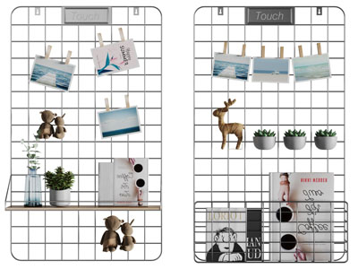 北欧网状长方形墙面收纳架