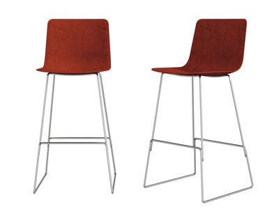 现代红色吧椅