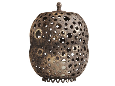 现代铜质镂空香薰炉生活用品