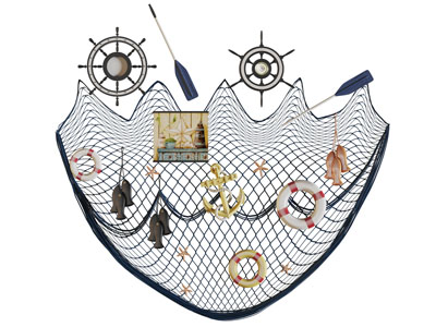 渔网船舵船桨墙饰挂件