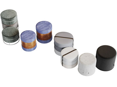 现代圆形坐墩沙发凳