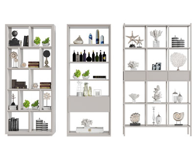 现代开放式装饰收纳架