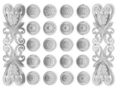 欧式石膏雕花灯盘