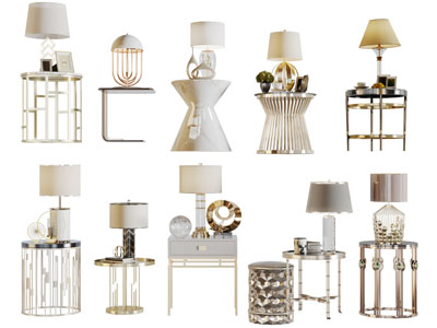 现代轻奢茶几台灯床头灯