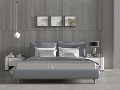 现代双人床床头柜