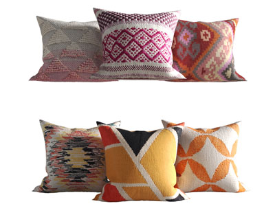 民族风情花纹的靠垫抱枕
