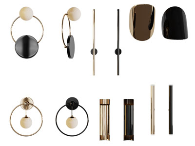 现代轻奢金属壁灯