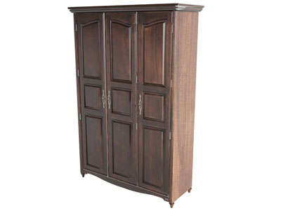 美式实木三柜门衣柜3d模型 美式实木三柜门衣柜