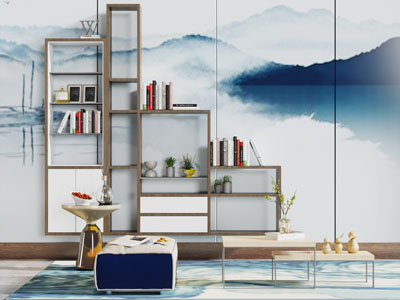 新中式沙发凳茶几组合