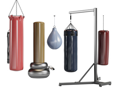 现代吊式柱式拳击沙袋体育设备3d模型 现代吊式柱式拳击沙袋体育设备