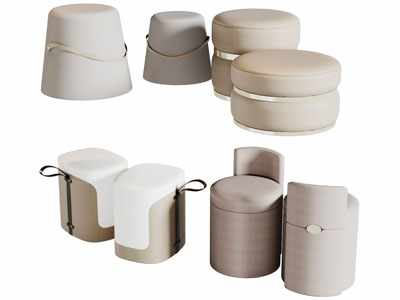 新中式沙发凳圆形坐墩