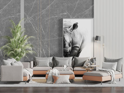 现代布艺多人双人沙发贵妃椅茶几组合