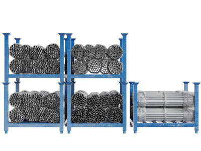 仓库蓝色铁艺金属管货架3d模型 仓库蓝色铁艺金属管货架