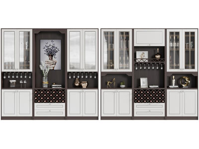 新中式实木酒柜