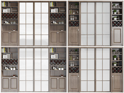 新中式实木酒柜