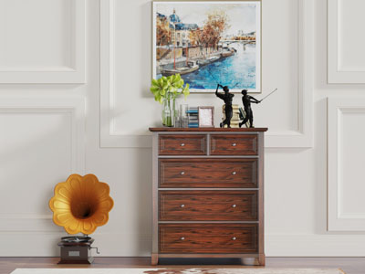 北欧实木带抽屉的斗柜边柜玄关柜