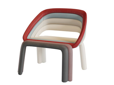 后现代彩虹贝壳休闲椅子