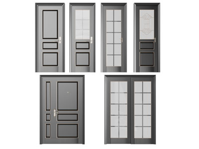 现代平开门子母门推拉门