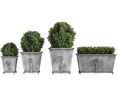 中式户外水泥花盆盆栽植物