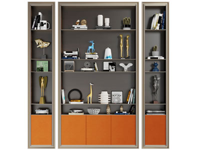 新中式开放式装饰柜