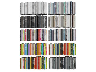 排列整齐的书籍杂志