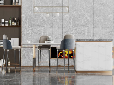 现代带餐桌的吧台吧凳