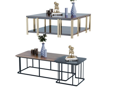 现代方形茶几3d模型 现代方形茶几