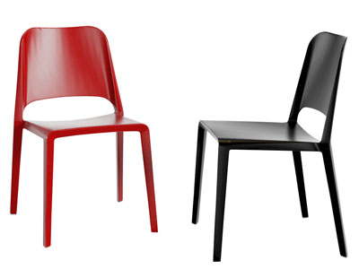 现代黑色红色休闲椅子