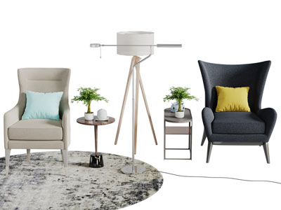 北欧单人沙发3d模型 北欧单人沙发