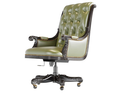 欧式复古软包办公转椅