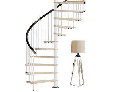 现代镂空旋转楼梯3d模型 现代镂空旋转楼梯