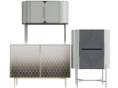 现代轻奢玄关柜边柜