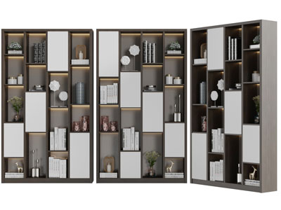 现代开放式装饰柜