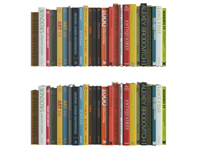 排列整齐的书籍书本