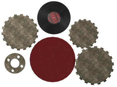 工业风齿轮唱片装饰挂件