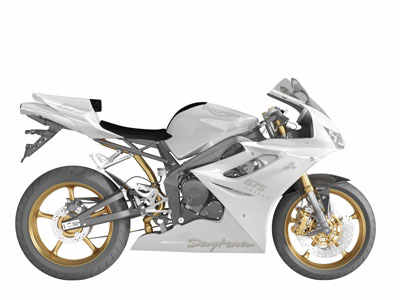 白色摩托赛车3d模型 白色摩托赛车