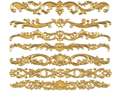 欧式金色雕花