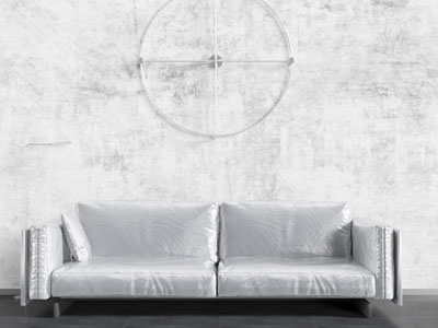 后现代银色多人沙发