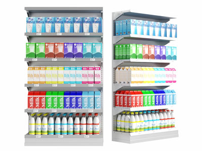 现代白色金属生活用品货架3d模型 现代白色金属生活用品货架