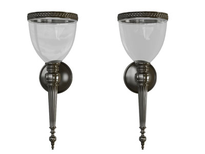 中东铜质玻璃灯罩壁灯