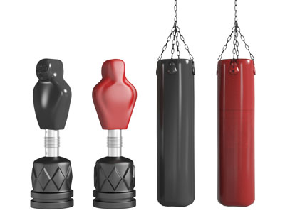 拳击吊式沙袋和不倒翁立式沙袋体育设备3d模型 拳击吊式沙袋和不倒翁立式沙袋体育设备