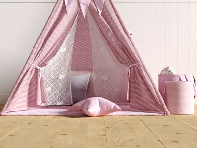 现代粉色帐篷