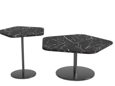 多边形大理石台面的茶几3d模型 多边形大理石台面的茶几