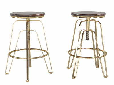 工业风圆形吧凳
