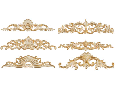 欧式金色雕花构件