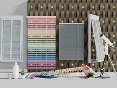 现代百叶窗帘拉帘望远镜3d模型 现代百叶窗帘拉帘望远镜