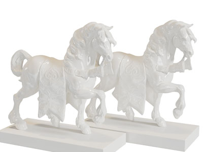 现代陶瓷马匹雕塑雕刻