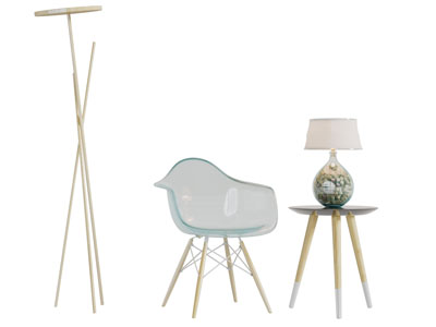 北欧休闲椅子茶几