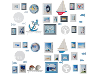 地中海墙面装饰挂件照片墙