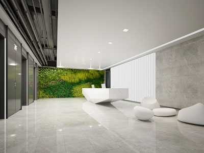 现代大堂前台接待